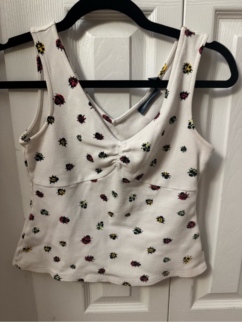 ModCloth Bug Print White Rani Top - Picture 2 of 7